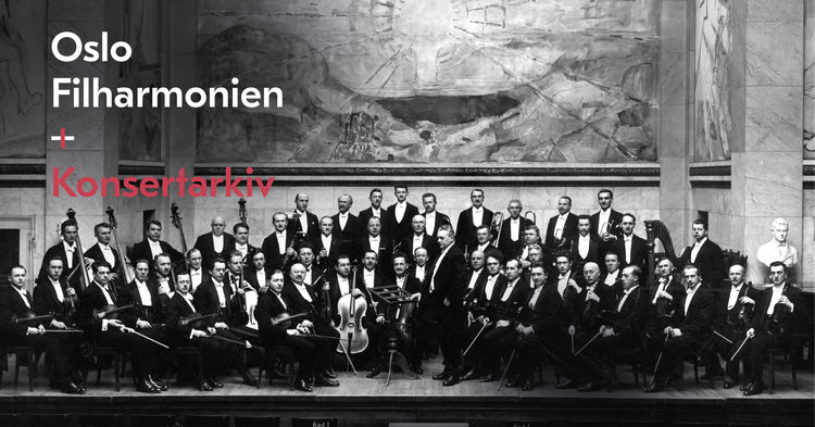 Historisk foto av Oslo-Filharmonien.